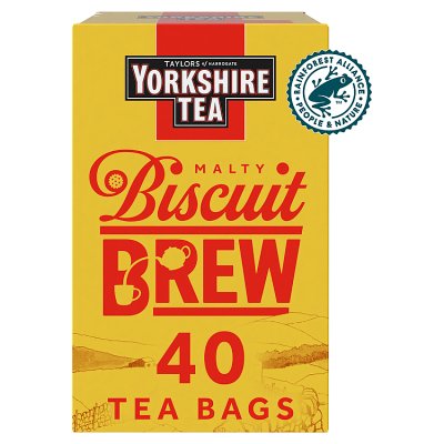 Taylors Of Harrogate 40 Yorkshire Tea Malty Biscuit Brew Teabags