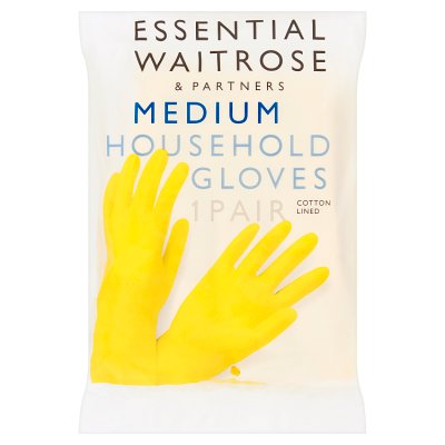Waitrose Essential Medium Household Gloves pair