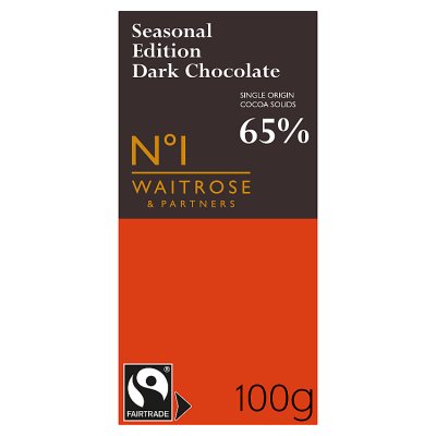 Waitrose No.1 Fairtrade Dominican Republic Dark Chocolate with Ginger 100g