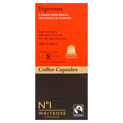 Waitrose No.1 Espresso Coffee Capsules 54g