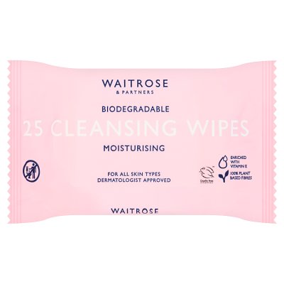 Waitrose 25 Cleansing Facial Wipes Moisturising