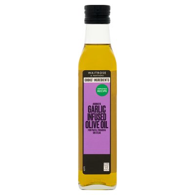 Waitrose Cooks Ingredients Garlic Extra Virgin Olive Oil, 250ml