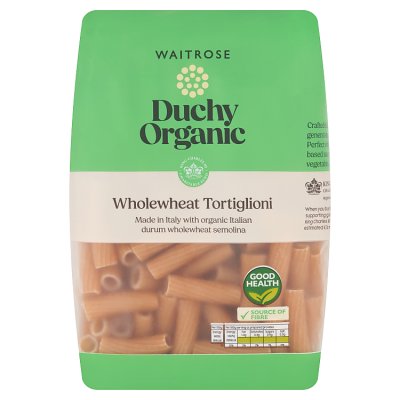 Waitrose Duchy Organic Wholewheat Tortiglioni 500g