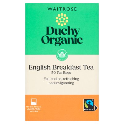 Waitrose Duchy Organic English Breakfast Tea 50 Tea Bags , 125g
