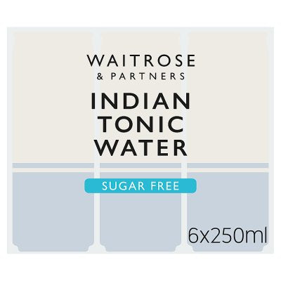 Waitrose Sugar Free Indian Tonic Water Cans   6 x 250ml