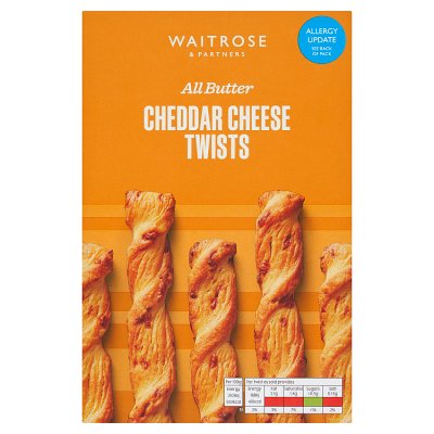 Waitrose All Butter Cheddar Cheese Twists, 125g