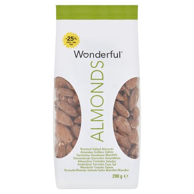 Wonderful Almonds Roasted & Lightly Salted, 200g