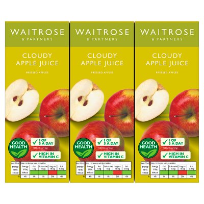 Waitrose Kids Apple Juice 6 x 200ml