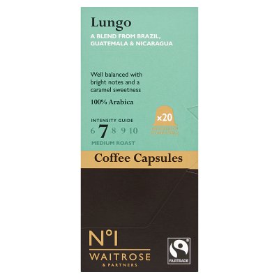 Waitrose No.1 Lungo Coffee Capsules 20s, 108g