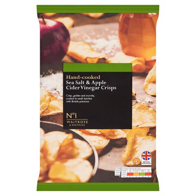 Waitrose No.1 Hand-cooked Sea Salt & Apple Cider Vinegar Crisps150g