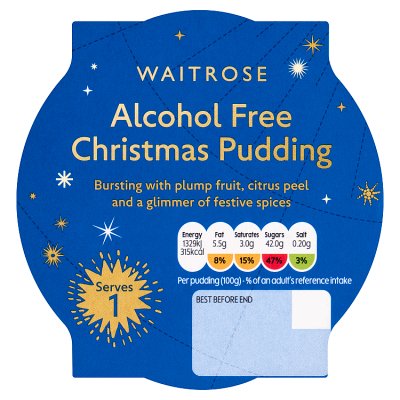 Waitrose Christmas Alcohol Free Christmas Pudding 100g