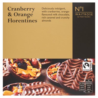 Waitrose No.1 Cranberry & Orange Florentines 172g