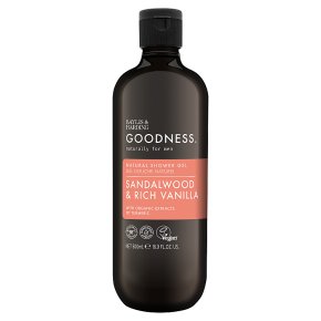 Baylis & Harding Goodness Mens Shower Gel - Sandalwood & Rich Vanilla 500ml