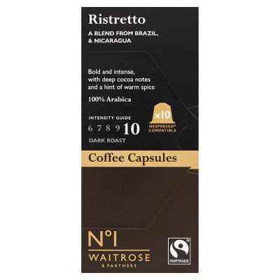 Waitrose No.1 Ristretto Coffee Capsules 10s,  54g