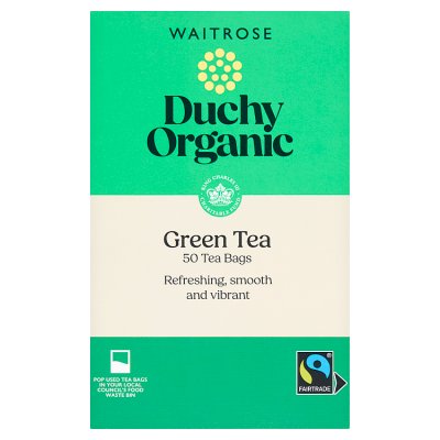 Waitrose Duchy Organic Green Tea 50 Tea Bags, 125g