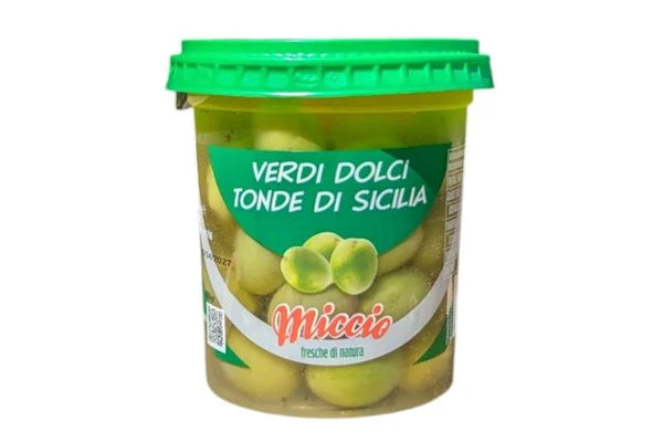 Miccio Round Sweet Green Olives from Sicily   200g