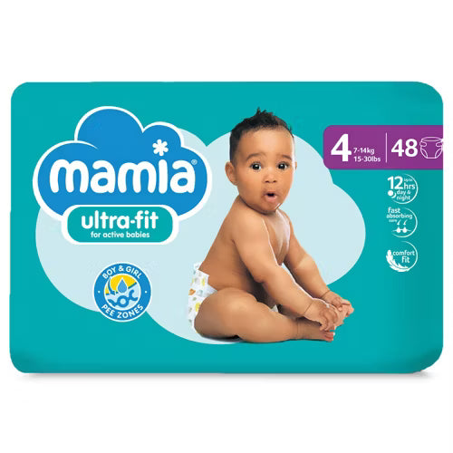 Mamia Ultra Fit Nappies - Size 4, 48 pack