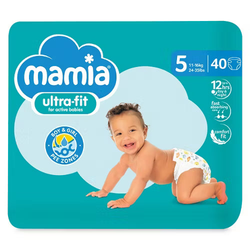 Mamia Nappies Ultra Fit - size 5, 40 Per Pack