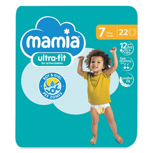 Mamia Ultra Fit Nappies - Size 7, 22 Per Pack