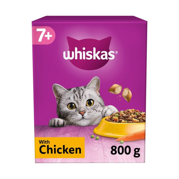 Whiskas Senior 7+ Dry CHICKEN Cat Food, 800g
