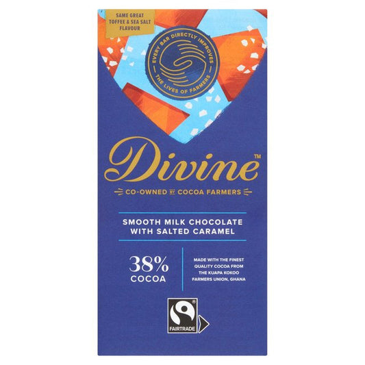 Divine Milk Chocolate With Toffee & Sea Salt 90g