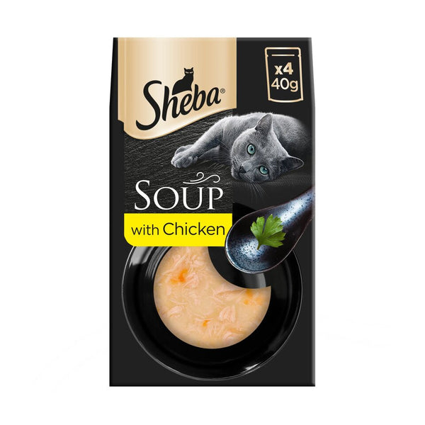 Sheba Classic Cat Soup Pouch with Chicken Fillets, 4x40g