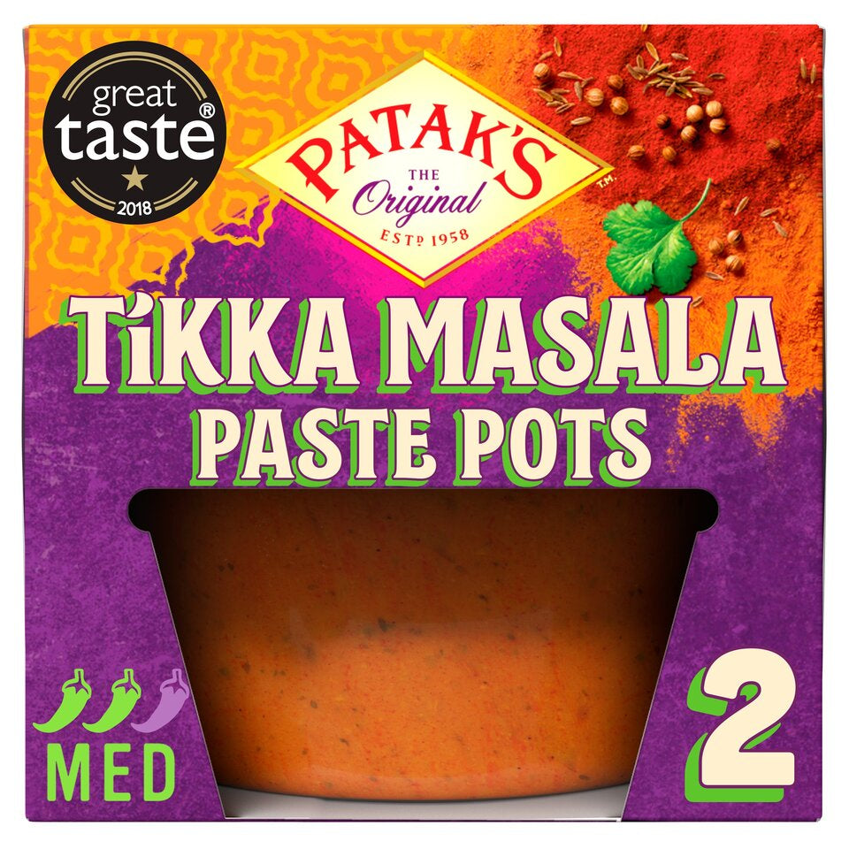 Patak's Tikka Masala Curry Paste Pot, 2x70g