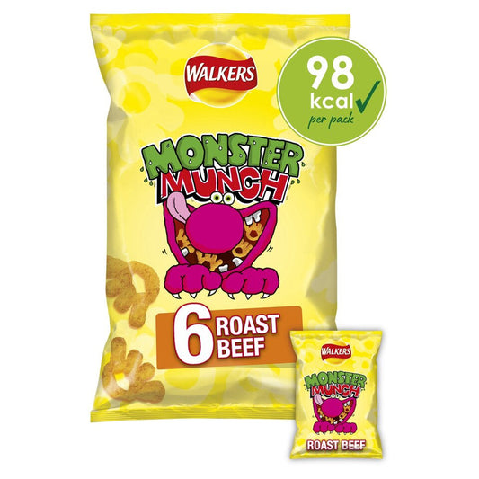 Mega Monster Munch Roast Beef 22g X 6 per pack