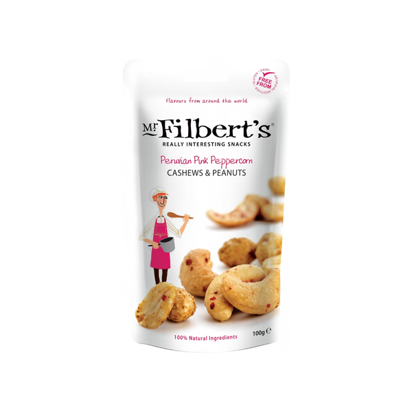 Mr Filbert's Peruvian Pink Peppercorn Cashews & Peanuts 100g