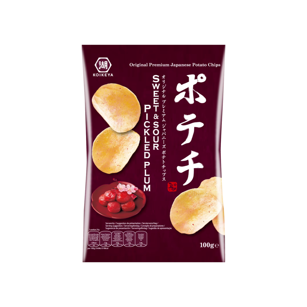 Koikeya Potato Crisps - Sweet & Sour Pickled Plum 100g