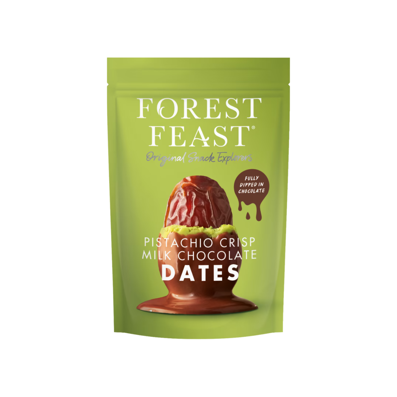 Forest Feast Pistachio Crisp Milk Chocolate Dates 120g