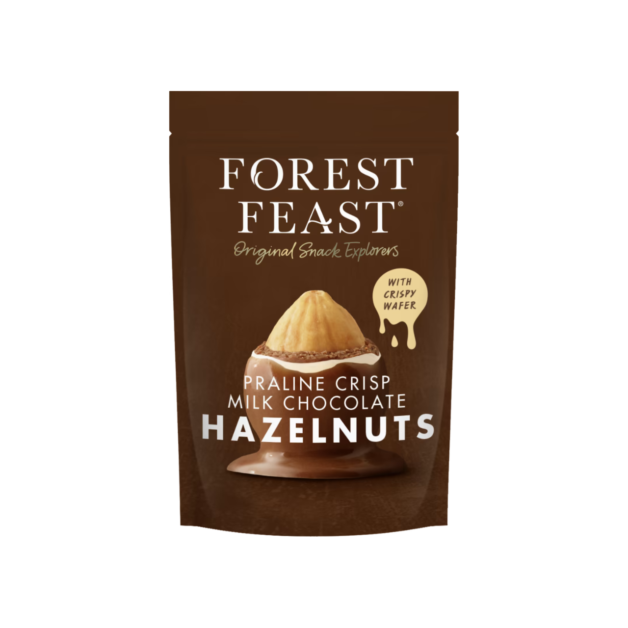 Forest Feast Praline Crisp Milk Chocolate Hazelnuts 100g