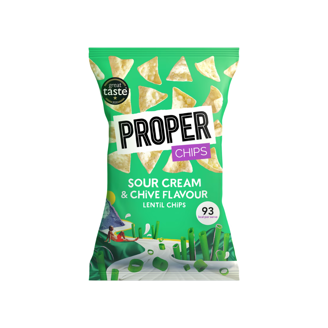 Proper Chips - Sour Cream & Chive Lentil Chips 85g