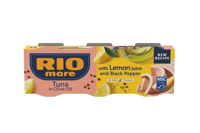 Rio Mare Tuna Fish Tin in Olive Oil with Lemon and Black Pepper   3x65g
