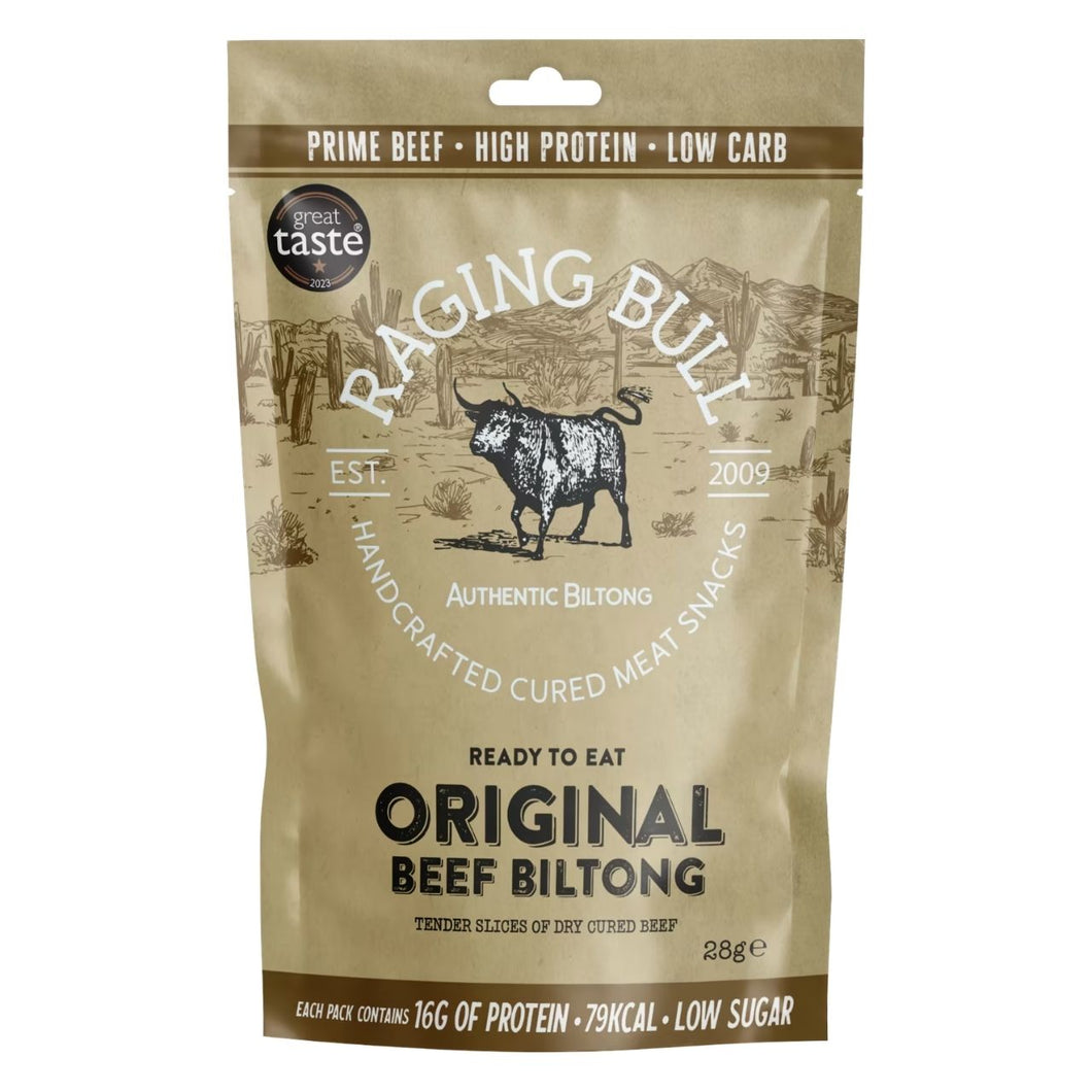 Raging Bull Original Beef Biltong 28g