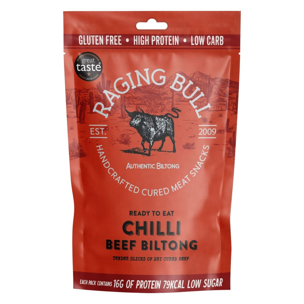Raging Bull Chilli Beef Biltong 28g