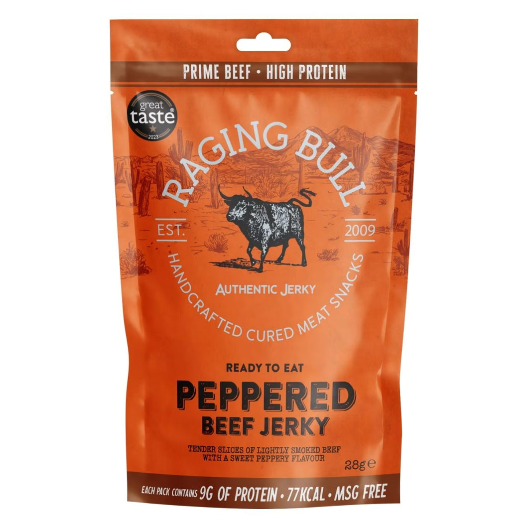 Raging Bull Peppered Beef Jerky 28g