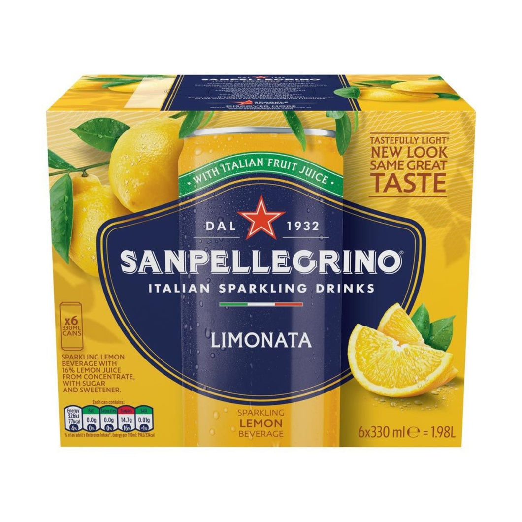 San Pellegrino Lemon Sparkling Soft Drinks 6x33cl