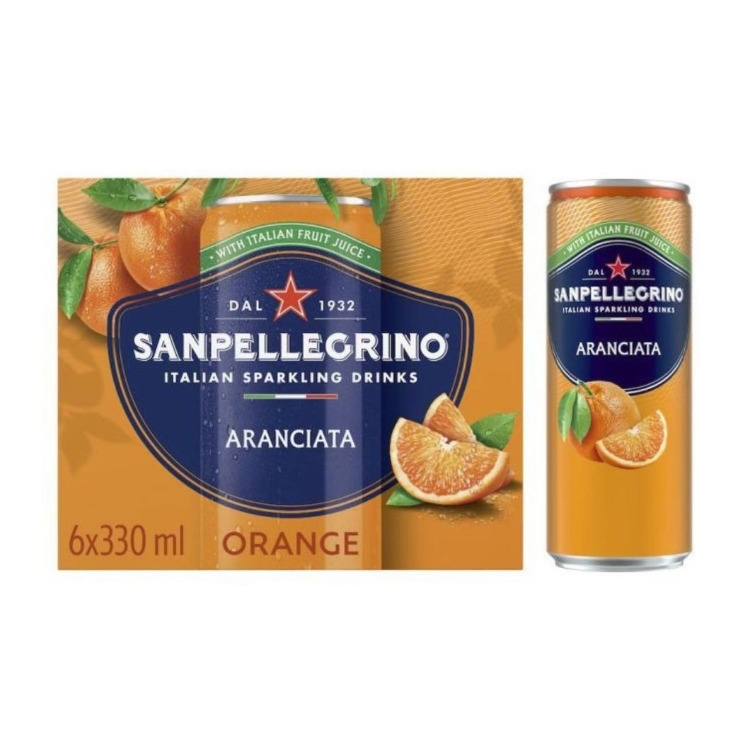 San Pellegrino Orange Sparkling Soft Drinks 6x33cl