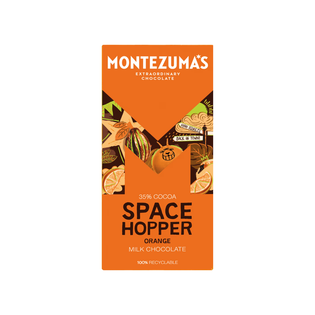 Montezuma's Space Hopper Milk Chocolate With Orange Bar 90g