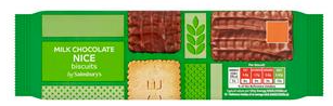 Sainsbury's Milk Chocolate Nice Biscuits 250g