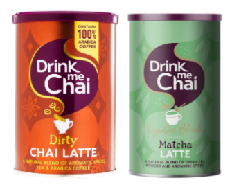 DRINK ME CHAI Dirty Chai Latte 200g & DRINK ME CHAI Signature Blends Matcha Chai Latte 238g