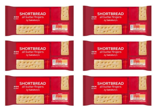 Sainsbury's Highland All Butter Shortbread Finger Biscuits 200g - pack of 6