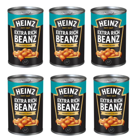 Heinz Extra Rich Beans 410g - Pack of 6