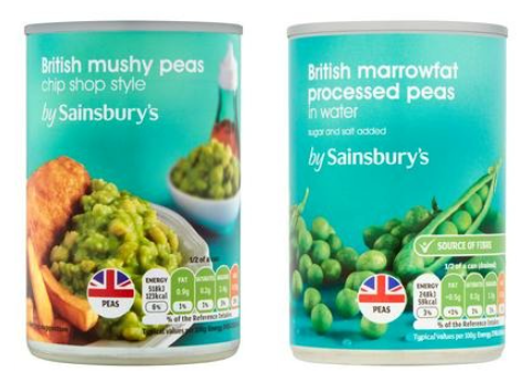 Sainsburys Tinned Peas Pack
