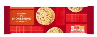 Sainsbury's All Butter Toffee Shortbread 175g