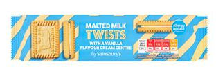 Sainsbury's Malted Milk Twists 150g