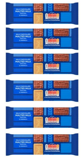 Sainsbury's Chocolate Malted Milks 250g - pack of 6