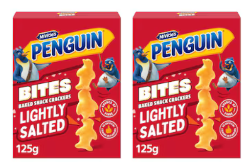 Penguin Bites Lightly Salted 125g - pack of 2