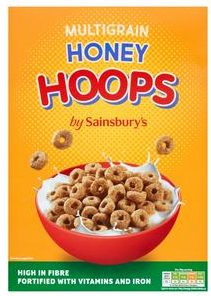 Sainsbury's Multigrain Honey Hooplas 375g